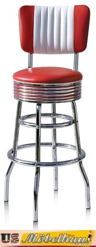 Red bel air barhocker - red,